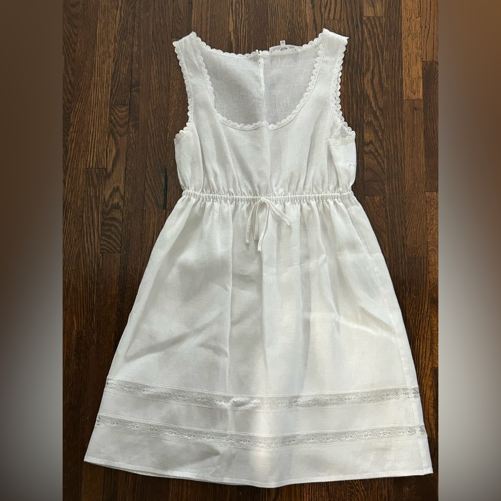 Reformation Moss Linen Dress